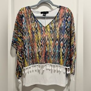 Adele & May Bohemian Blouse with Fringe